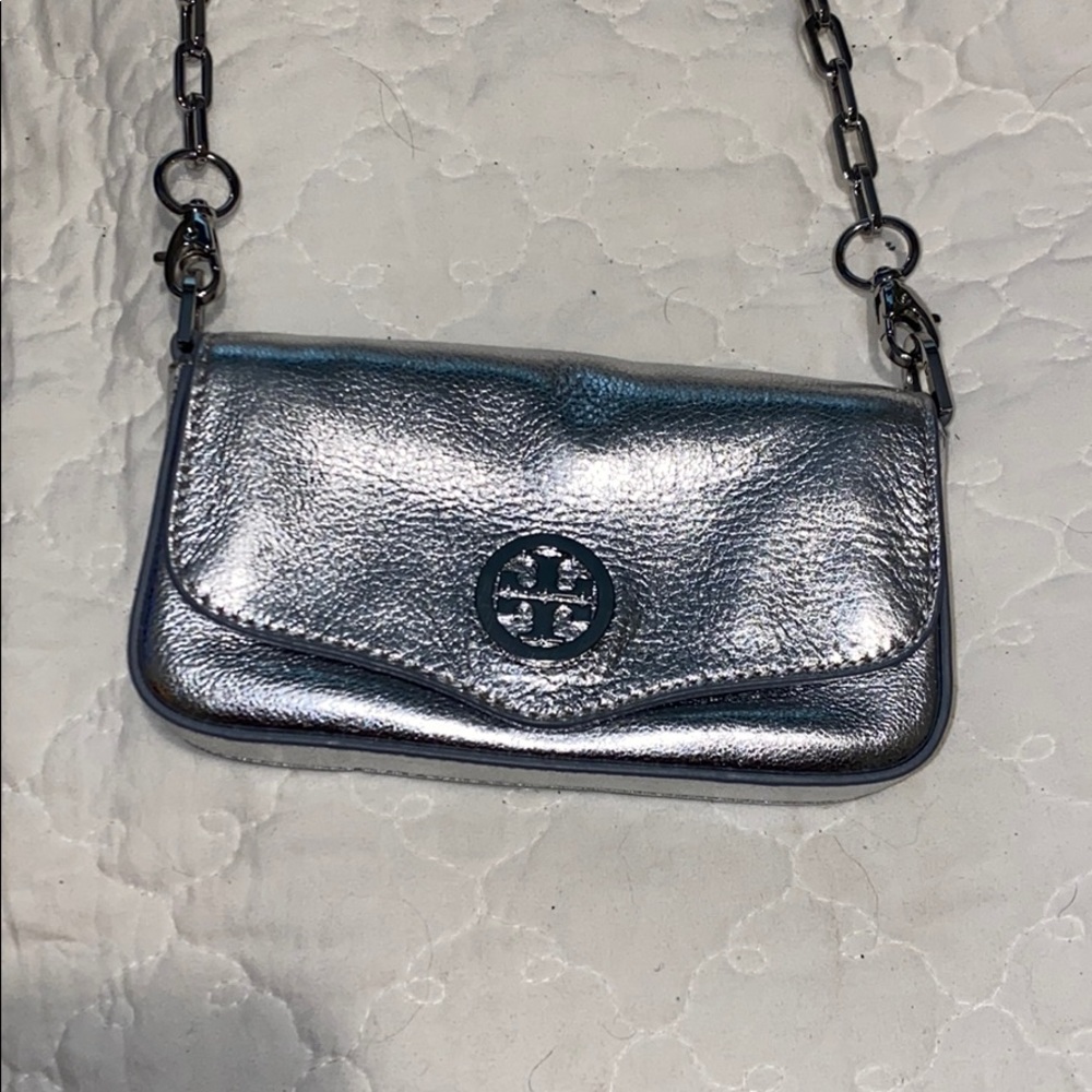 Tory Burch silver cross body